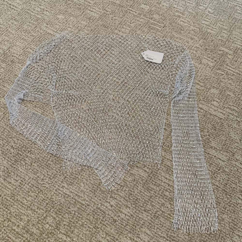 DNW Rhinestone Mesh Top